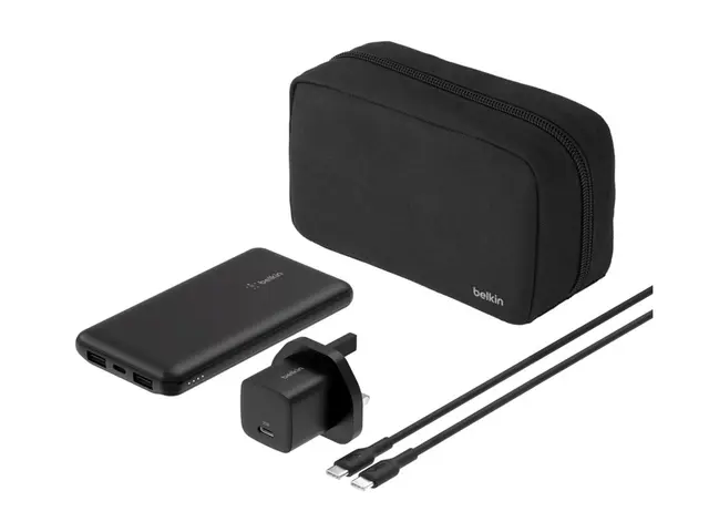 Belkin BoostCharge - Strømbank + AC-strømadapter 10000 mAh 3 utgan...