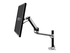 Ergotron LX - Monteringssett (skrivebordsklemmemontering, forlengerarm, maljemonteringsfot, skjermarm, h&#248;y stang) for LCD-skjerm - polert aluminium - skjermst&#248;rrelse: inntil 34&quot;