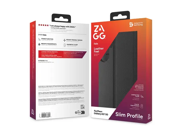 Zagg - Lommebok for mobiltelefon - folio - lærfølelse - for Samsun...