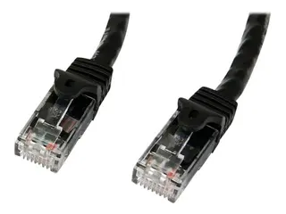 Startech 1m CAT6 Ethernet Cable, 10 Gigabit Snagless RJ45 650MHz 100W PoE Patch Cord, CAT 6 10GbE UTP Network Cable w/Strain Relief, Black, Wiring is UL Certified/TIA Category 6 - 24AWG (N6PATC1MBK) - koblingskabel - 1 m - svart