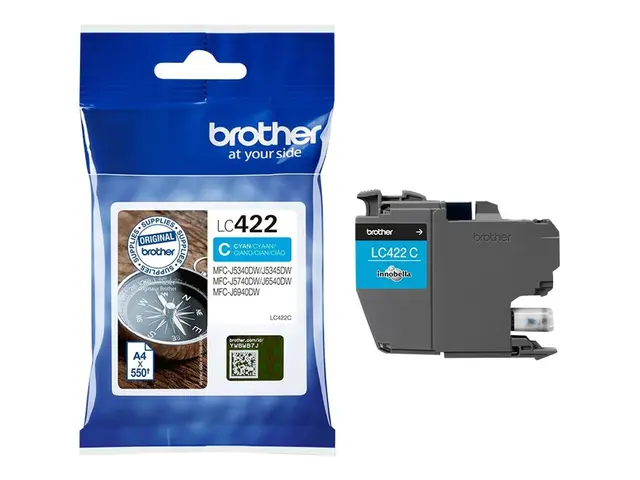 Brother LC422C - Cyan original blekkpatron for MFC-J5340DW, MFC-J5...