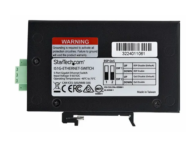 StarTech.com 5-Port Unmanaged Industrial Ethernet Switch - IP30 TA...