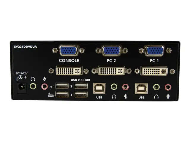 StarTech.com 2 Port KVM Switch - DVI and VGA w/ Audio and USB 2.0 ...