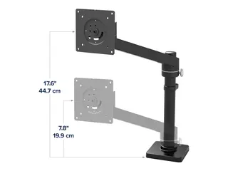 Ergotron NX - Monteringssett (leddarm, armmontering, tilbehørsfastvare, sokkel, stang, svingtapp) for Skjerm - matt svart - skjermstørrelse: inntil 34" - skrivebordsmonterbar