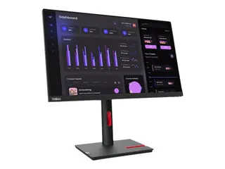 Lenovo ThinkVision T24i-30 - LED-skjerm 23.8&quot; - 1920 x 1080 Full HD (1080p) @ 60 Hz - IPS - 250 cd/m&#178; - 1000:1 - 4 ms - HDMI, VGA, DisplayPort - ravnsort - Campus - for ThinkPad P15 Gen 2 20YQ