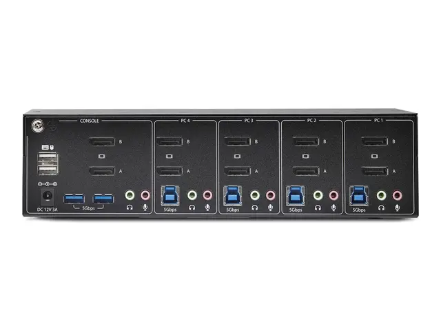 Startech 4-Port Dual-Monitor DisplayPort KVM Switch, 4K 60Hz, 2x U...
