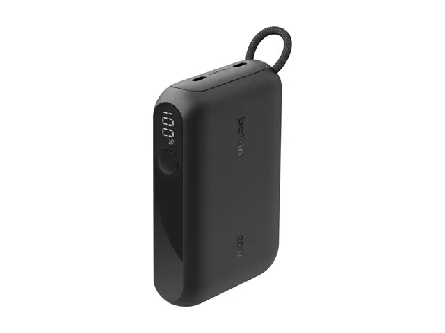 Belkin BoostCharge - Strømbank med skjerm 10000 mAh 20 watt PD, Fa...