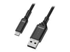OtterBox Standard - USB-kabel - Micro-USB type B (hann) til USB (hann) USB 2.0 - 3 A - 2 m - svart