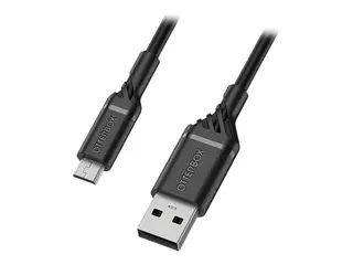 OtterBox Standard - USB-kabel - Micro-USB type B (hann) til USB (hann) USB 2.0 - 3 A - 2 m - svart