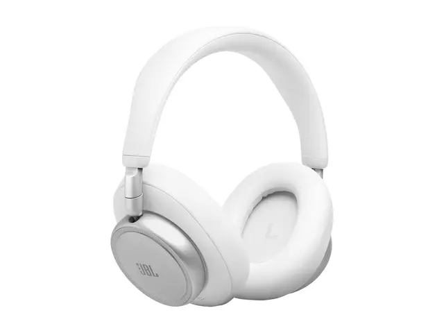 JBL LIVE 780NC - Hodetelefoner med mikrofon full størrelse - Bluetooth - trådløs, kablet - aktiv støydemping - 3,5 mm jakk - hvit 