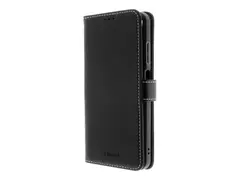 Insmat Exclusive - Lommebok for mobiltelefon polyuretan, lær, bomull, termoplast-polyuretan (TPU), kartong+papir - svart - for Nokia G42 5G