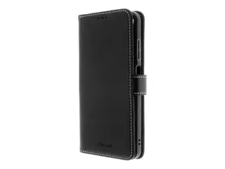 Insmat Exclusive - Lommebok for mobiltelefon polyuretan, lær, bomull, termoplast-polyuretan (TPU), kartong+papir - svart - for Nokia G42 5G
