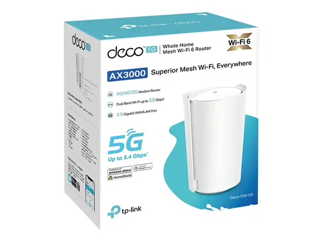 TP-Link Deco X50-5G V1 - Wi-Fi-system (ruter) inntil 2500 kvadratf...