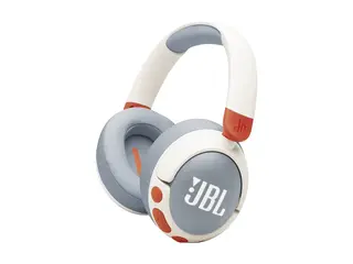 JBL Junior 470NC - Hodetelefoner med mikrofon full størrelse - Bluetooth - trådløs, kablet - aktiv støydemping - 3,5 mm jakk - hvit