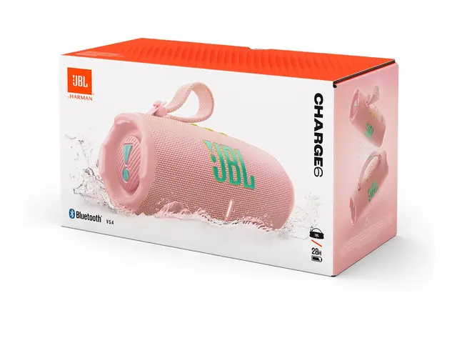 JBL Charge 6 - Høyttaler - for bærbar bruk trådløs - Bluetooth - Appstyrt - 40 watt - toveis - rosa 