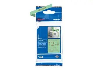 Brother TZe-RM34 - Sateng - gull p&#229; myntegr&#248;nt Rull (1,2 cm x 4 m) 1 kassett(er) b&#229;ndtape - for P-Touch PT-E310BTVP; P-Touch Embellish