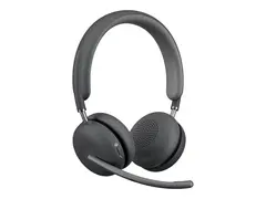 Logitech Zone Wireless 2 - Hodesett on-ear - Bluetooth - trådløs - aktiv støydemping - USB-C via Bluetooth-adapter - grafitt - Certified for Microsoft Teams