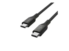Belkin BoostCharge - USB-kabel 24 pin USB-C (hann) til 24 pin USB-C (hann) - USB 2.0 - 2 m - opp til 240 W str&#248;mforsyningsst&#248;tte - svart