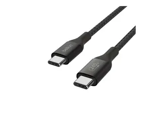 Belkin BoostCharge - USB-kabel 24 pin USB-C (hann) til 24 pin USB-C (hann) - USB 2.0 - 2 m - opp til 240 W str&#248;mforsyningsst&#248;tte - svart