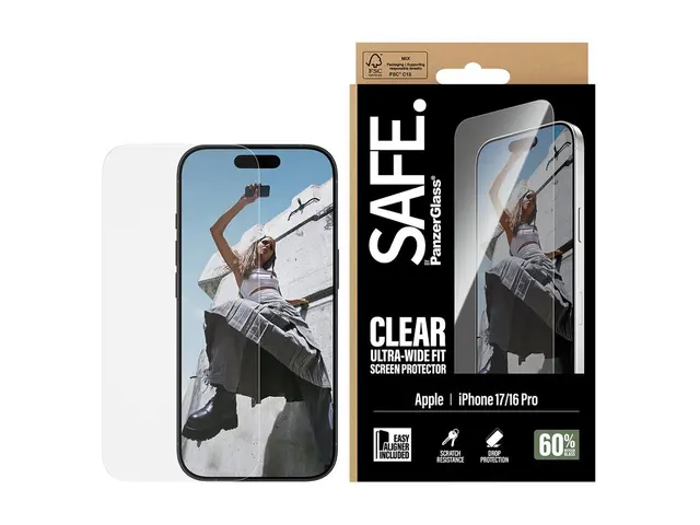 SAFE. by PanzerGlass® Screen Protector iPhone 17 | 16 Pro Ultra-Wi...
