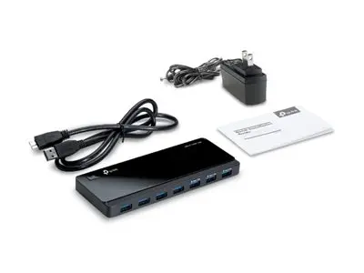 TP-Link UH700 - Hub - 7 x SuperSpeed USB 3.0 - stasjonær