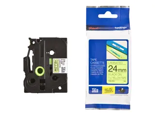 Brother TZe-C51 - Svart på gult - Rull (2,4 cm x 5 m) 1 kassett(er) selvlysende teip for Brother PT-D600; P-Touch PT-2470, 3600, D800, E550, H500, P750; P-Touch Cube Plus PT-P710