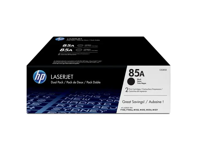 HP 85A - 2-pack - svart - original - LaserJet - tonerpatron (CE285AD)