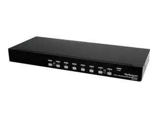 Startech 8 Port 1U Rackmount DVI USB KVM Switch USB DVI KVM Switch - DVI KVM Switch - USB KVM Switch (SV831DVIU) - KVM-svitsj - 8 porter - rackmonterbar