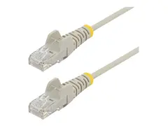 STARTECH.COM 2 m CAT6 Cable - Slim CAT Patch Cord - Grey- Snagless RJ45 Connect