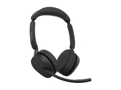 Jabra Evolve3 65 MS Stereo - Hodesett - on-ear Bluetooth - trådløs, kablet - USB-C via Bluetooth-adapter, USB-C - Optimized for Microsoft Teams
