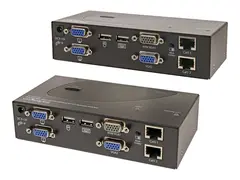 Startech 650 ft/200m USB 2.0 Dual VGA KVM Console Extender over Cat5 UTP -for Dual VGA, USB-enabled PC or KVM Switch Upto 1920x1200 (SV565DUTPU) - KVM-utvider - over CAT 5 - opp til 200 m - for P/N: SVA12M2NEUA, SVA12M5NA