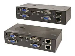 Startech 650 ft/200m USB 2.0 Dual VGA KVM Console Extender over Cat5 UTP -for Dual VGA, USB-enabled PC or KVM Switch Upto 1920x1200 (SV565DUTPU) - KVM-utvider - over CAT 5 - opp til 200 m - for P/N: SVA12M2NEUA, SVA12M5NA
