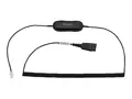 Jabra GN1218 AC Attenuation - Hodetelefonkabel Quick Disconnect plugg - 2 m - for Cisco IP Phone 78XX, 88XX; BIZ 1500, 2300, 2400