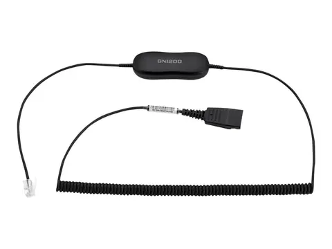 Jabra GN1218 AC Attenuation - Hodetelefonkabel Quick Disconnect plugg - 2 m - for Cisco IP Phone 78XX, 88XX; BIZ 1500, 2300, 2400