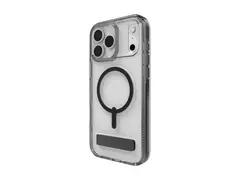 Zagg Santa Cruz Snap - Baksidedeksel for mobiltelefon med stativ - MagSafe-samsvar - kullsort - for Apple iPhone 17 Pro Max