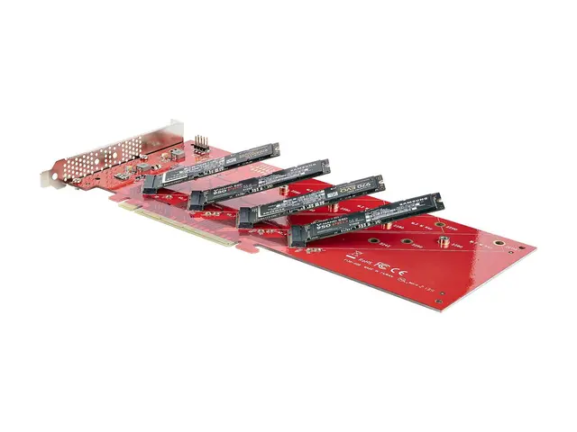 Startech Quad M.2 PCIe Adapter Card, x16 NVMe or AHCI SSD to PCI E...