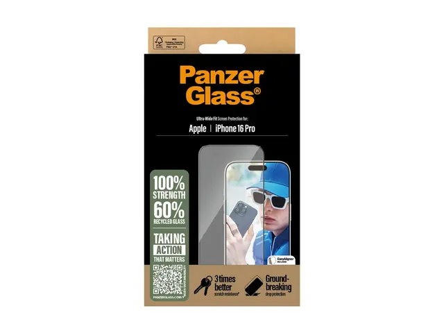 PanzerGlass - Skjermbeskyttelse for mobiltelefon ultrabred passfor...