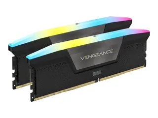 CORSAIR Vengeance RGB - DDR5 - sett 16 GB: 2 x 8 GB - DIMM 288-pin - 2600 MHz / PC5-48000 - CL40 - 1.25 V - ikke-bufret - on-die ECC - svart