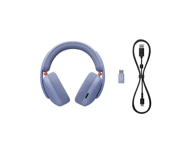 Logitech G G325 - Hodesett - full størrelse Bluetooth / LIGHTSPEED - trådløs - USB-C via Bluetooth-adapter - lilla 