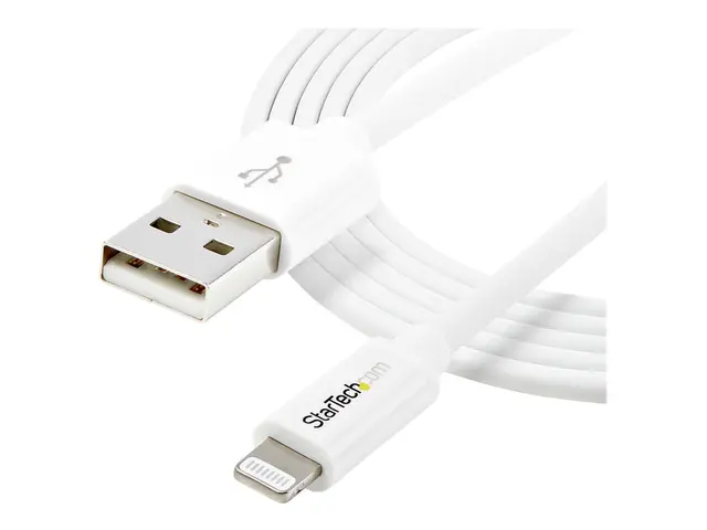 StarTech.com 2m (6ft) Long White Apple 8-pin Lightning Connector t...