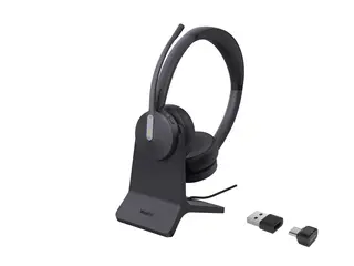 Yealink BH70 Dual - Hodesett - on-ear - Bluetooth trådløs - USB-A via Bluetooth-adapter, USB-C via Bluetooth-adapter - svart - Optimized for Microsoft Teams