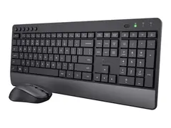 Trust TKM-450 - Tastatur- og mussett - tr&#229;dl&#248;s Nordisk - svart - pappeske