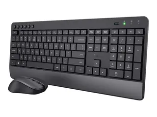 Trust TKM-450 - Tastatur- og mussett - tr&#229;dl&#248;s Nordisk - svart - pappeske