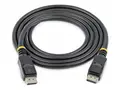 StarTech.com 0.5m Short DisplayPort 1.2 Cable with Latches DisplayPort 4k DisplayPort-kabel - DisplayPort (hann) til DisplayPort (hann) - 50 cm - låst - svart