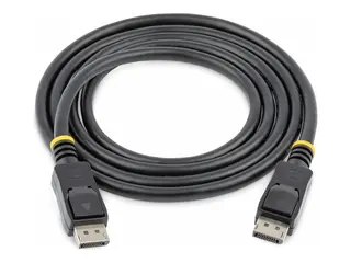 StarTech.com 0.5m Short DisplayPort 1.2 Cable with Latches DisplayPort 4k DisplayPort-kabel - DisplayPort (hann) til DisplayPort (hann) - 50 cm - l&#229;st - svart