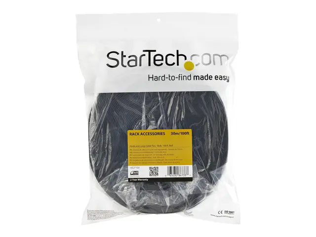 StarTech.com 100ft. Hook and Loop Roll - Cut-to-Size Reusable Cabl...