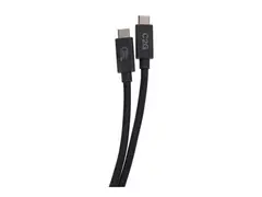 C2G 3.3ft (1m) USB 4.0 USB-C to C (48V 5A) 240W Charging Cable-Black USB type C-kabel - 24 pin USB-C til 24 pin USB-C - 1 m