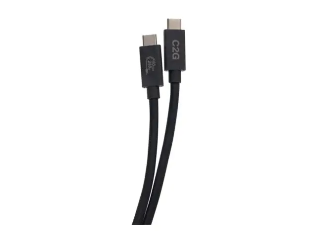 C2G 3.3ft (1m) USB 4.0 USB-C to C (48V 5A) 240W Charging Cable-Bla...