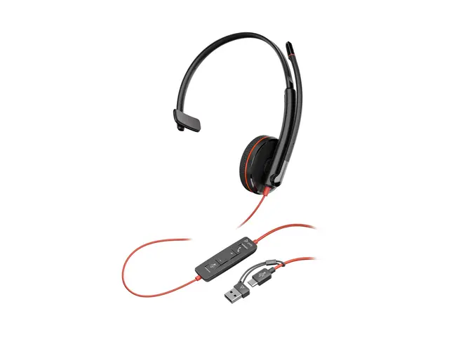 HP Poly Blackwire 3215 - 3200 Series hodesett on-ear kablet 3,5 mm...