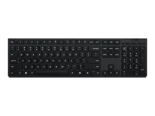 Lenovo Professional - Tastatur ladbar - full size - trådløs - 2.4 GHz, Bluetooth - QWERTY - Dansk - grå - brun boks